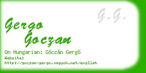 gergo goczan business card